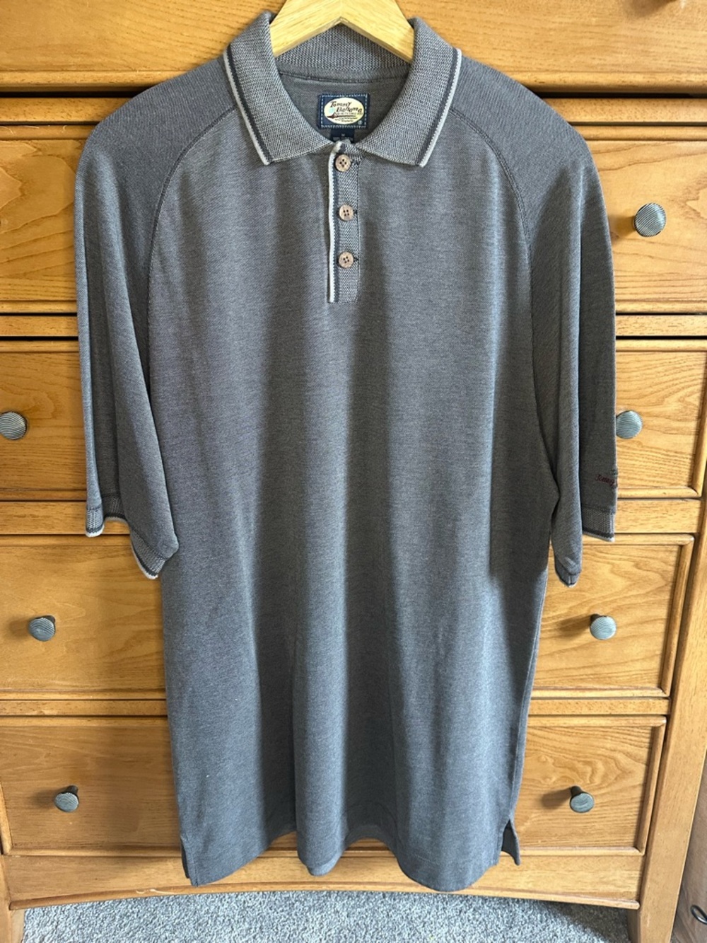 Tommy Bahama 100% Cotton Polo Shirt Mens Size Medium Resortwear Vacation Summer